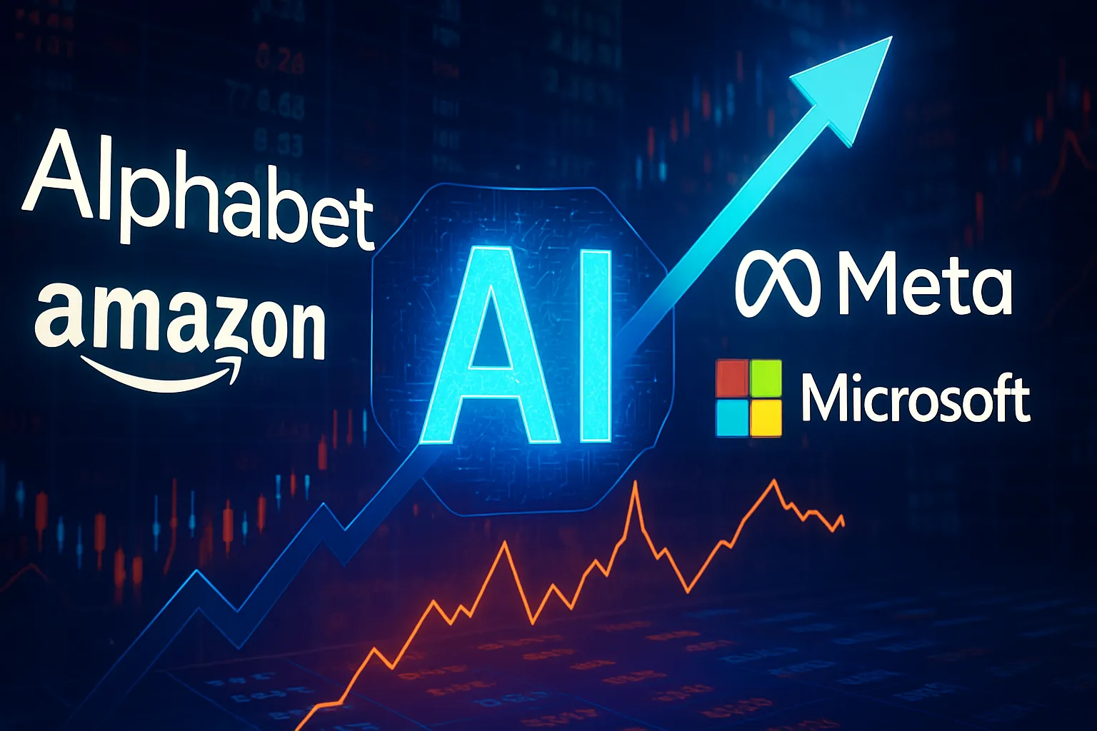Alphabet, Amazon, Meta y Microsoft se juegan el relato bursátil de la IA en una jornada clave