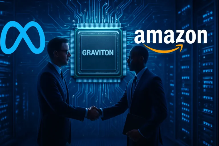 Meta firma un acuerdo millonario con Amazon para usar millones de chips Graviton en su nueva ola de IA