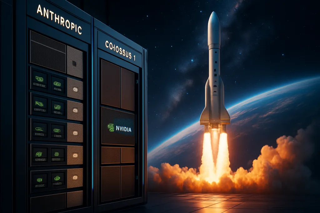 Anthropic firma con SpaceXAI para usar Colossus 1 y escalar Claude con más de 220.000 procesadores Nvidia