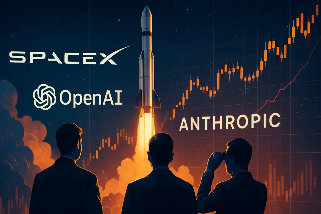 Los inversores miran a SpaceX, OpenAI y Anthropic como las próximas grandes salidas a bolsa tecnológicas