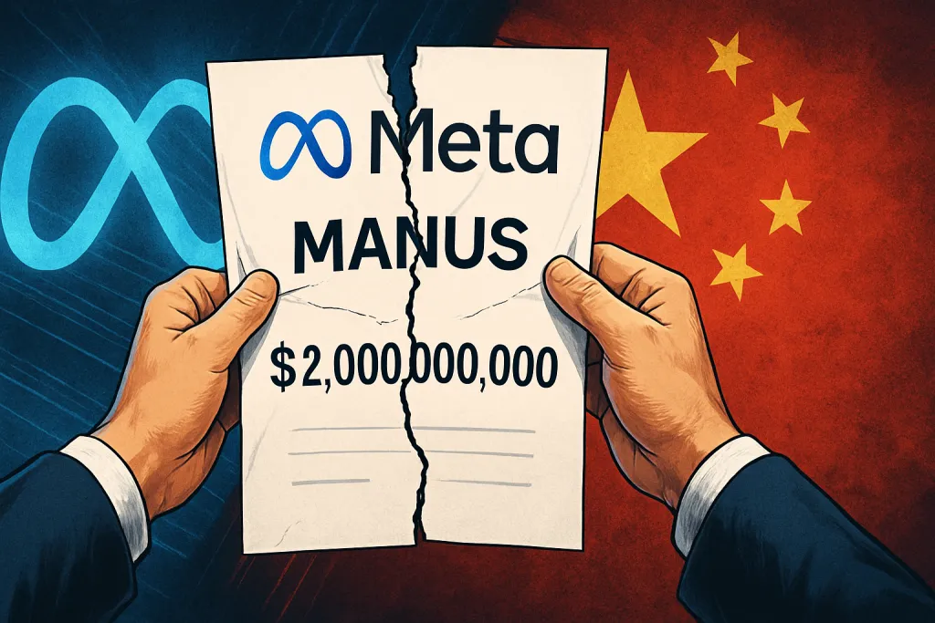 Meta se plantea romper la compra de Manus por 2.000 millones tras las presiones de China