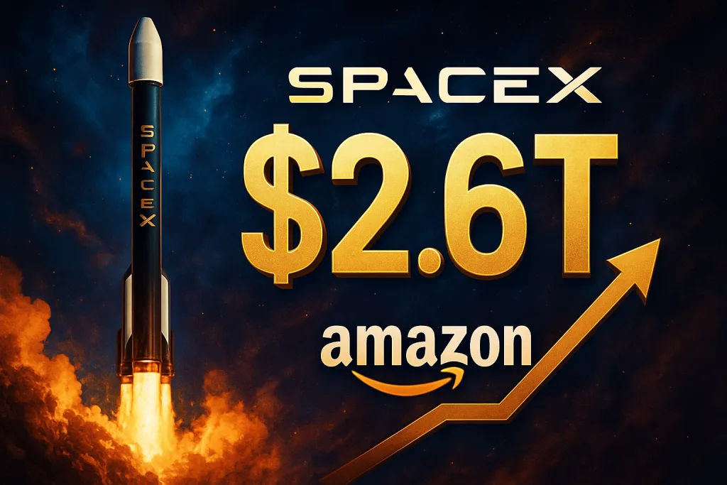 SpaceX alcanza una valoración de 2,6 billones y supera brevemente a Amazon