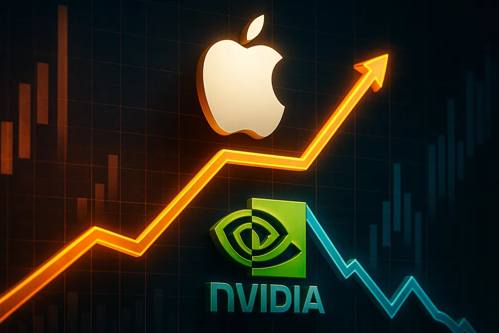 Apple se acerca a superar a Nvidia y recuperar el trono de la empresa más valiosa del mundo