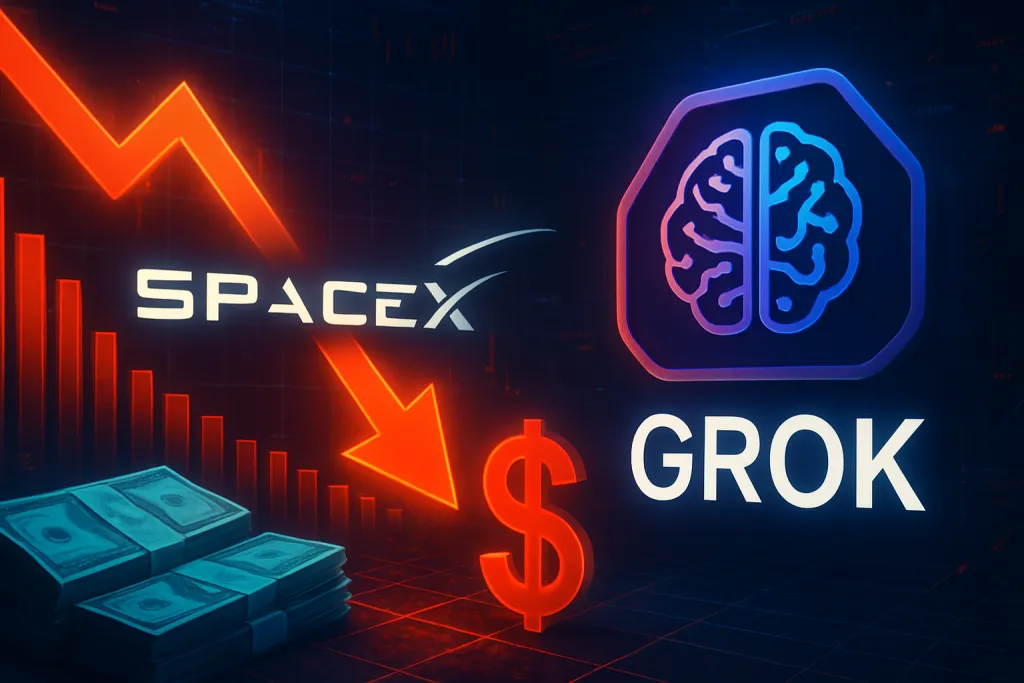 La filial de IA de SpaceX revela pérdidas millonarias y pone a Grok bajo los focos