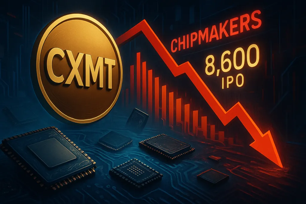 La salida a bolsa de CXMT por 8.600 millones sufre el golpe de la caída de los fabricantes de chips