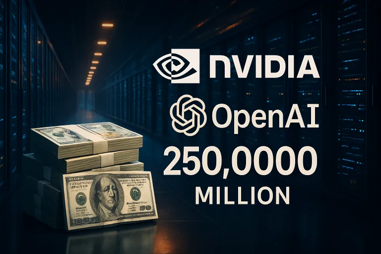 Nvidia estudia garantizar 250.000 millones de dólares para el megacentro de datos de OpenAI