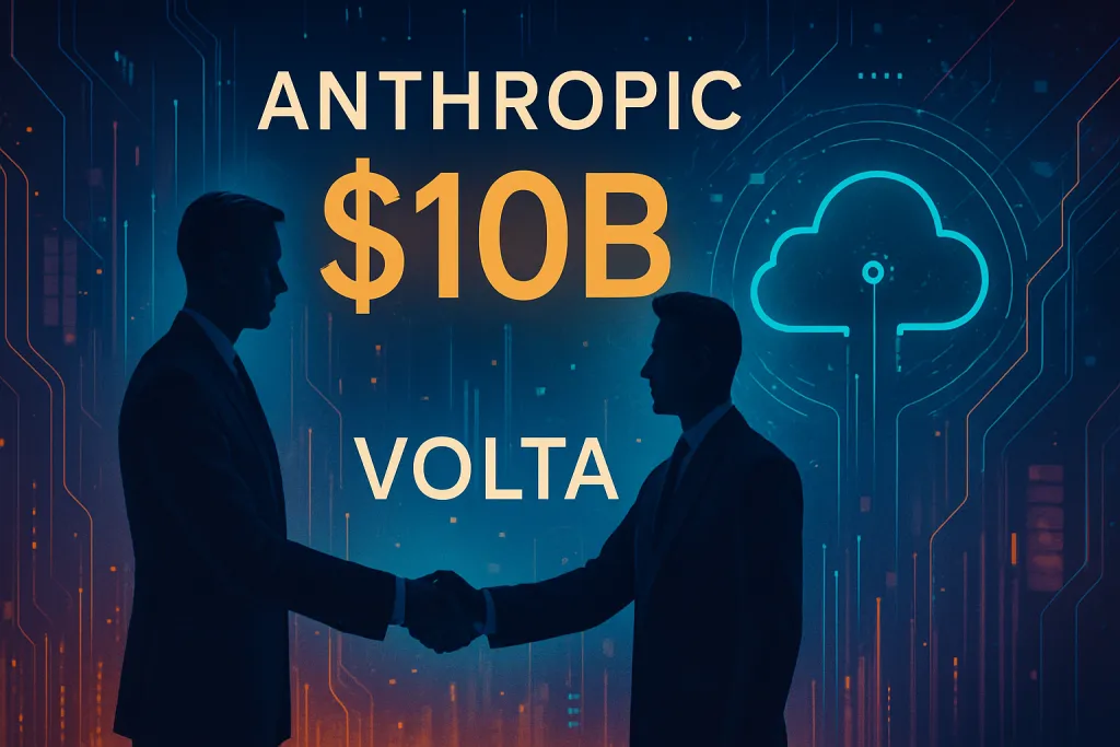 Anthropic firma un gigantesco acuerdo de 10.000 millones de dólares con la startup de cloud para IA Volta