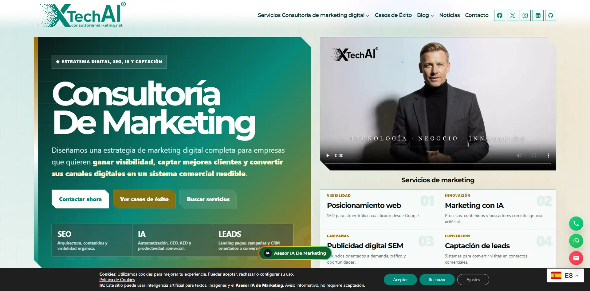 Consultoría de Marketing, vertical de crecimiento digital de XTechAI