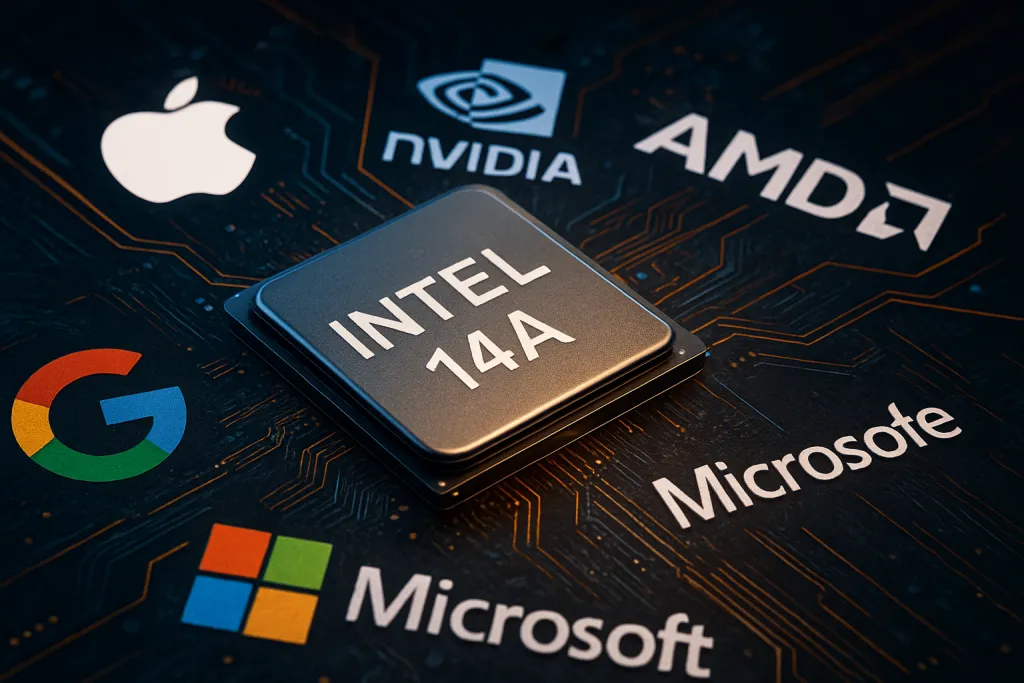 Apple, Nvidia, AMD, Google y Microsoft estarían evaluando la fabricación de chips con Intel 14A