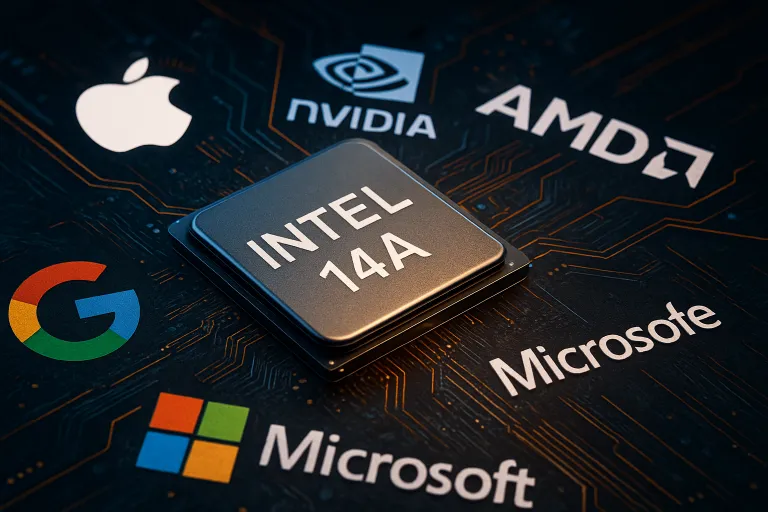 Apple, Nvidia, AMD, Google y Microsoft estarían evaluando la fabricación de chips con Intel 14A