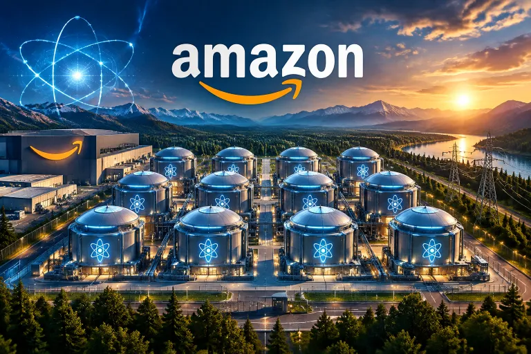 Amazon financiará un proyecto con 12 pequeños reactores nucleares para asegurar suministro eléctrico