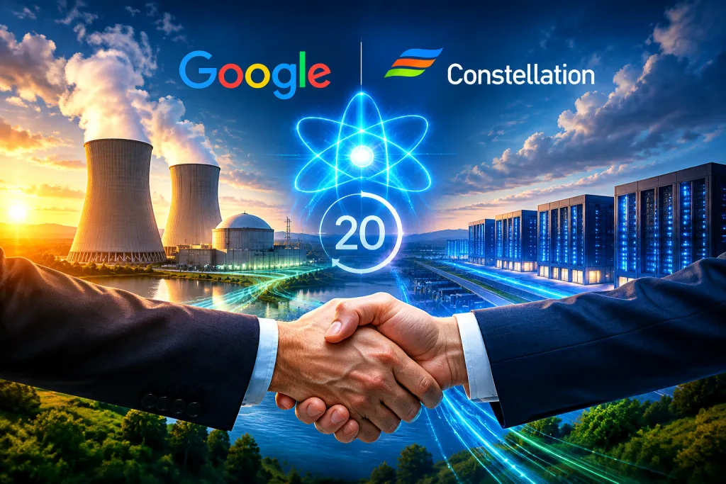 Google pacta 20 años de energía nuclear con Constellation para alimentar sus centros de datos